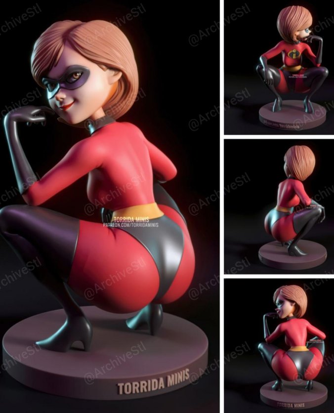 超人总动员 “橡皮女”巴荷莉（Elastigirl）3D打印图纸